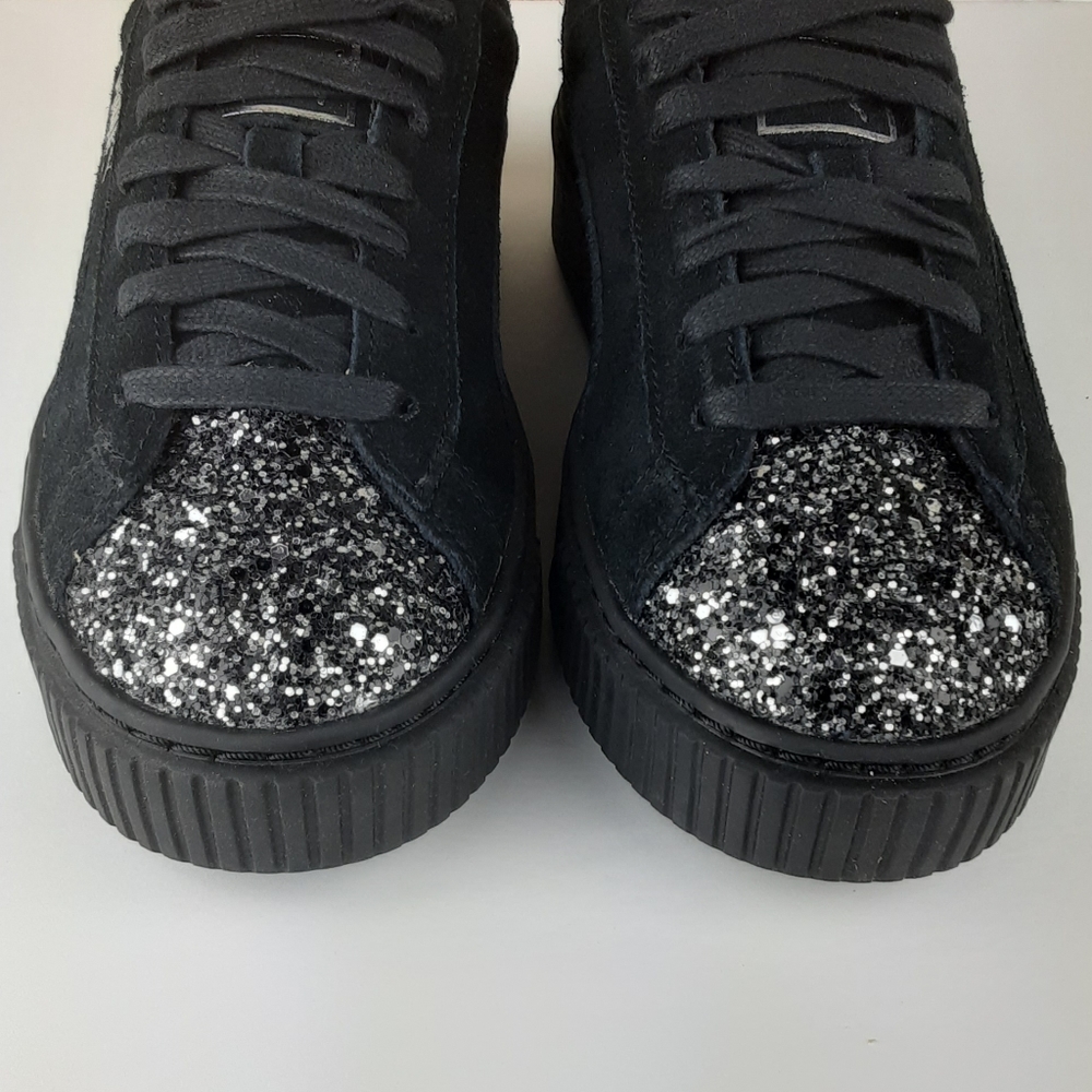 Women's Puma Suede Platform Gem Toe - Picture 9 of 10